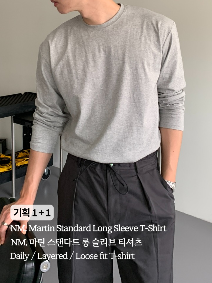 NM. Martin Standard Long Sleeve T-Shirt (기획) 1+1